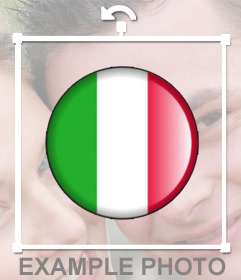 Bouton de drapeau de lItalie avec lequel vous pouvez décorer vos images en ligne