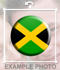 Autocollant de drapeau de la Jamaïque comme un bouton pour décorer les photos 