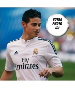 Effectuer avec votre photo sur le ballon avec James Rodriguez 