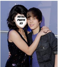 Photomontage de Justin Bieber avec une fille de mettre votre visage