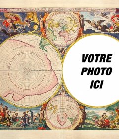 Mettez votre photo sur une carte du monde antique