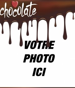 Le chocolat fondu cadre photo pour mettre votre photo
