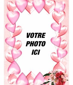 Cadre photo pour décorer votre photo avec coeurs 