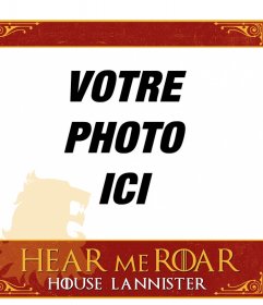 Jeu de Lannister of Thrones cadre thème pour obtenir votre photo de profil