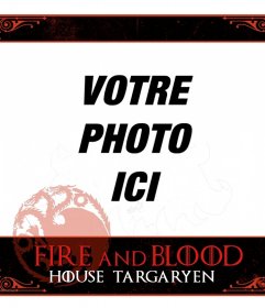Game of Thrones thème cadre pour obtenir votre photo de profil