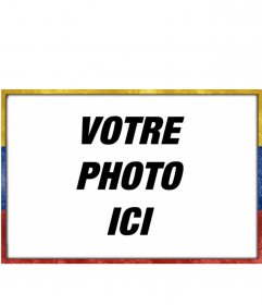 PhotoFrame avec le drapeau du Venezuela avec un style grunge âge usé avec lequel