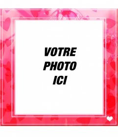 Cadre rose avec des coeurs pour votre photo de profil des réseaux sociaux