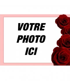 Configuration côté simple avec des fleurs roses