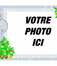 Cadre photo avec la conception de Noël pour décorer 