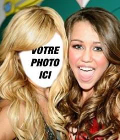 Photomontage où vous pouvez mettre votre visage sur Ashley Tisdale avec Miley Cyrus