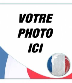 Montage avec le drapeau de la France de mettre le profil sur les réseaux sociaux