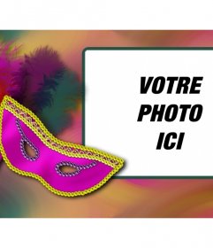 Montage photo dun masque vénitien pour le Carnaval de 