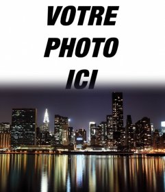 Carte postale de New York où vous pouvez mettre votre photo à fond