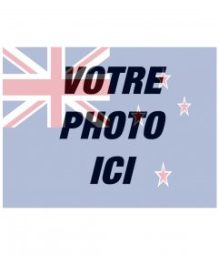 Profil créateur photo de mettre le drapeau de la Nouvelle-Zélande avec votre photo