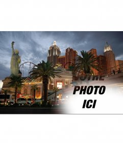 Photomontage de faire un collage avec New York City à Las Vegas