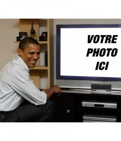 Photomontage de Barack Obama à la télévision, où va votre photo