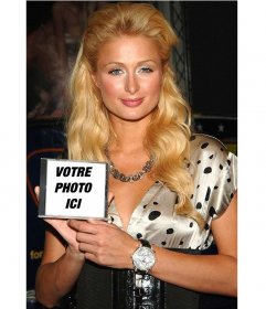 Photomontage de mettre votre photo sur un CD qui possède Paris Hilton