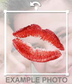 Mettez lèvres donnant un baiser sur votre photo