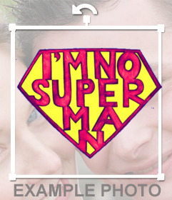 Autocollant avec le texte que je suis logo rouge et jaune de Superman Pas imitant le