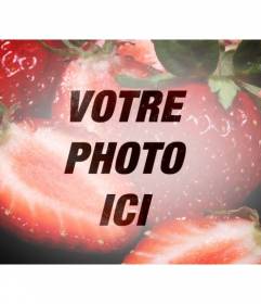 Filtre photographiques avec des fraises pour créer un collage de vos photos en ligne