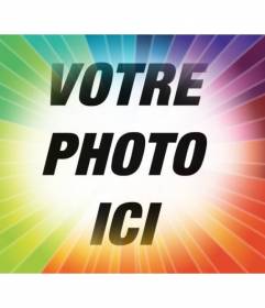 Filtre photo avec l"arc gradient rayons pour placer votre photo et ajoutez du texte en ligne gratuitement