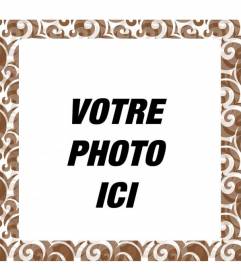 Cadre photo motif brun carreau carré de personnaliser vos photos