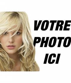Photomontage avec Britney Spears blonde. Maintenant vous pouvez avoir une photo de portrait avec la chanteuse pop américaine Britney Spears