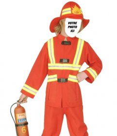 Photomontage de pompier pour déguiser les enfants en ligne