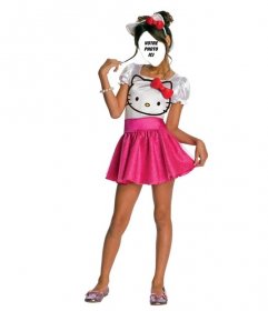 Photomontage dune robe de Bonjour Kitty pour éditer et de mettre un effet face 
