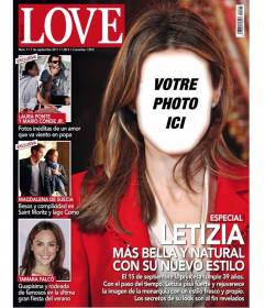 Photomontage avec une couverture de magazine pour mettre votre visage sur la princesse Letizia