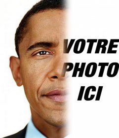 Créer un photomontage avec le visage du président Obama mélangé avec la moitié