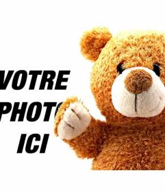 Photomontage pour les enfants avec un ours en peluche pour ajouter à vos photos