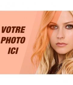 Créer un collage avec Avril Lavigne et une photo de vous pour éditer avec filtre orange décoratif