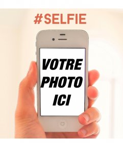 Modèle pour votre selfie un iphone blanc
