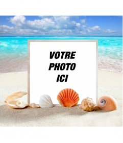 Cadre photo Marine de mettre votre photo sur une plage