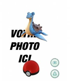 Effet de Pokemon Go avec Lapras où vous pouvez modifier avec votre photo