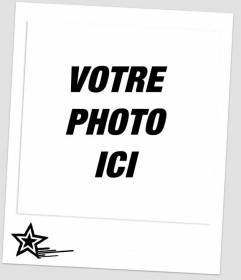 Polaroid cadre photo de style avec une étoile! Mettez une photo de vous à