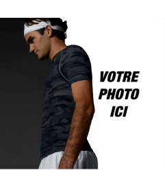 Photomontage de joueur de tennis Federer