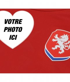 Prise en charge de léquipe de football de la République Tchèque avec ce photomontage modifiable