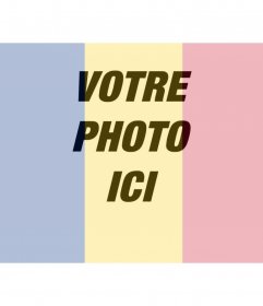 Collage de mettre un drapeau de la Roumanie avec une photo que vous téléchargez