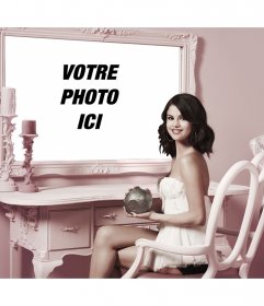 Photomontage avec Selena Gomez pour mettre une photo à côté delle dans un miroir