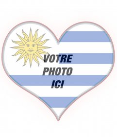 Photomontage avec le drapeau de lUruguay sur un 
