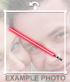 Autocollant dun sabre laser Sith rouge pour votre photo