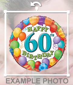 Ballon coloré pour célébrer le 60e anniversaire de lajouter sur votre