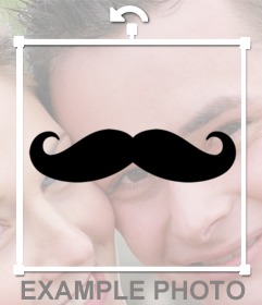 Sticker-autocollant à mettre sur votre photo Hispter dune moustache