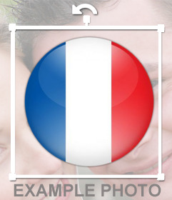 Drapeau de la France comme un bouton à vos photos avec cet effet 