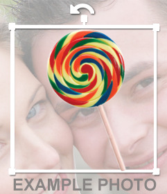 Lollipop avec des couleurs à coller sur vos photos