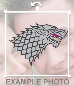 Symbole du Loup Maison Stark à mettre sur vos photos