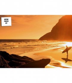 Twitter modèle d'arrière-plan avec votre photo: surfer sur la