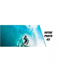 Facebook personnalisable photo de couverture avec une image dun surfeur